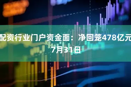 配资行业门户　　资金面：净回笼478亿元　　7月31日